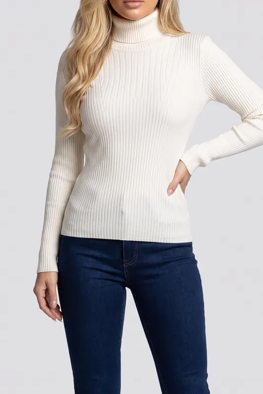 GUESS Agathe Ls Tn Top Swe Macadamia Maat: L | Sweaters Outlet | Dames | Ecru