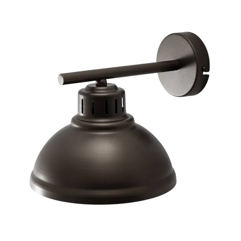 Lampa ścienna Sven, kolor tytanowo-złoty, Ø 21 cm, stal