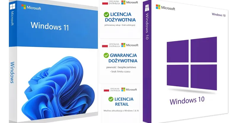 Windows 10 i 11 – oryginalna dożywotnia licencja od partnera Microsoft