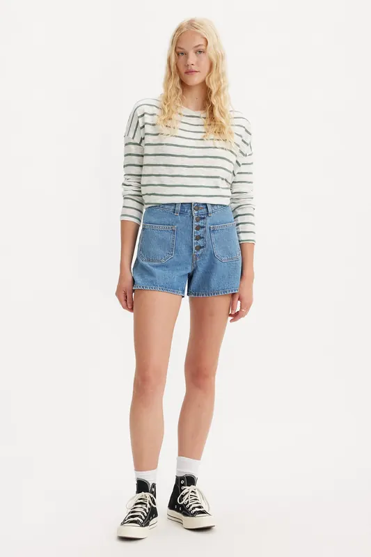 Levi's 80's Patch Pocket Mom Shorts Maat: W23 | Korte Broeken Outlet | Dames