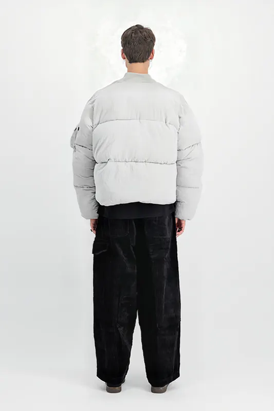 Alpha Industries Ma-1 Puffer Uv Pastel Grey Maat: XXL | Winterjassen Outlet | Unisex | Grijs
