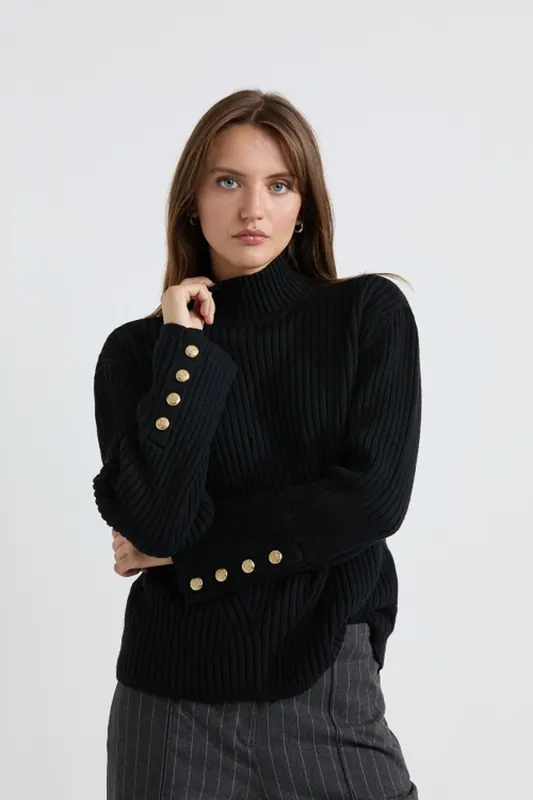 Josephine & Co Aisha Sweater Black Maat: XS | Sweaters Outlet | Dames | Zwart