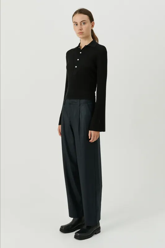 Soulland Kiki Jumper Polo Black Maat: M/L | Sweaters Outlet | Unisex | Zwart