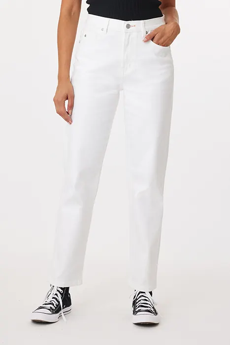 Scotch & Soda The Sky Highest Rise Straight Blanc De Blanc Maat: W31 | Straight Jeans Outlet | Dames | Wit