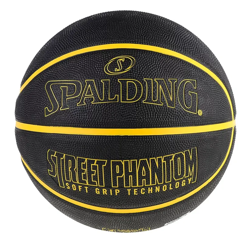 Spalding Phantom Ball 84386Z, Unisex, Czarne, piłki do koszykówki, Guma, rozmiar: 7