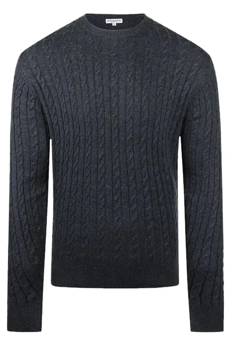 McGregor Cable Crew Neck Sweater Navy Maat: XXL | Sweaters Outlet | Heren | Grijs