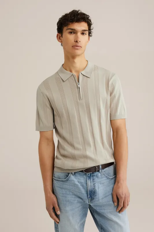We Fashion Polo Beige Maat: L | Poloshirts Outlet | Heren | Beige