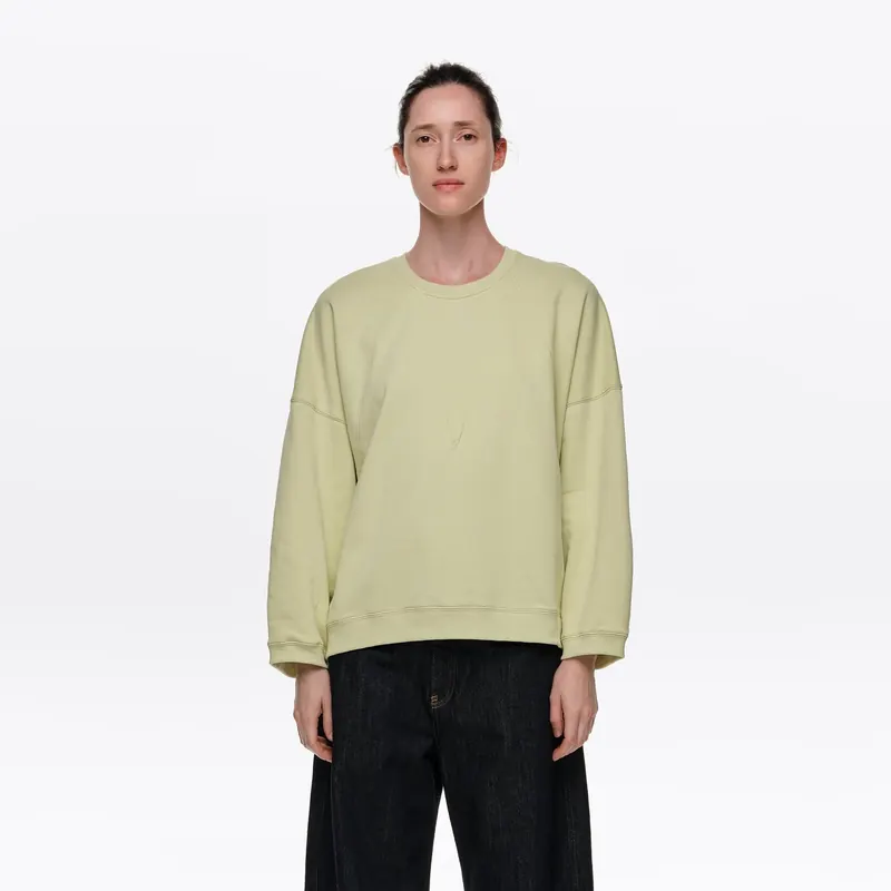 Bluza prosta przeszycia limonkowa