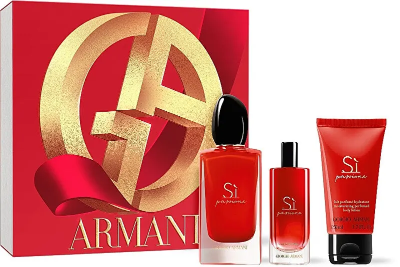 Giorgio armani Sì Passione - EDP 100 ml + balsam do ciała 50 ml + EDP 15 ml