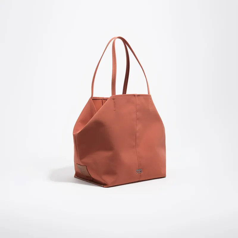 Torebka shopper duża nylon rdzawa