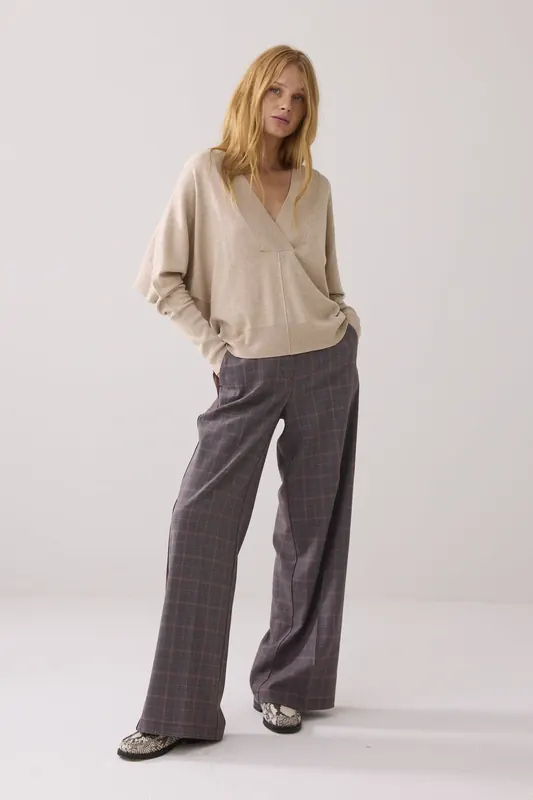 Summum Woman Sweater Cotton Merino Wool Knit Alpaca Maat: L | Sweaters Outlet | Dames | Beige