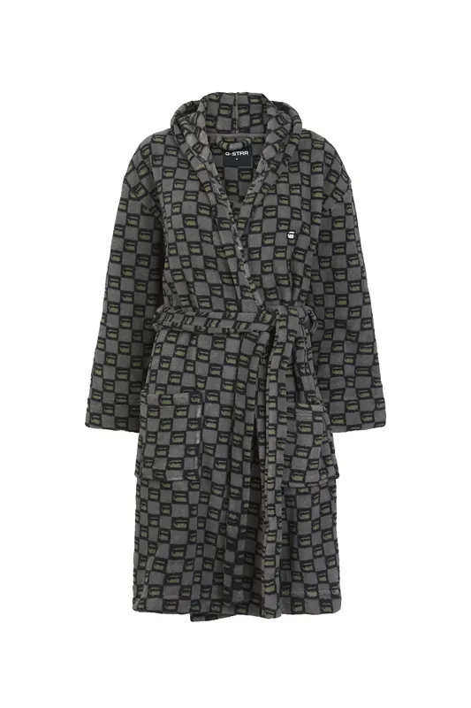 G-Star Xenia Bathrobe Steel Gray Multi Maat: M | Badjassen Outlet | Dames | Grijs