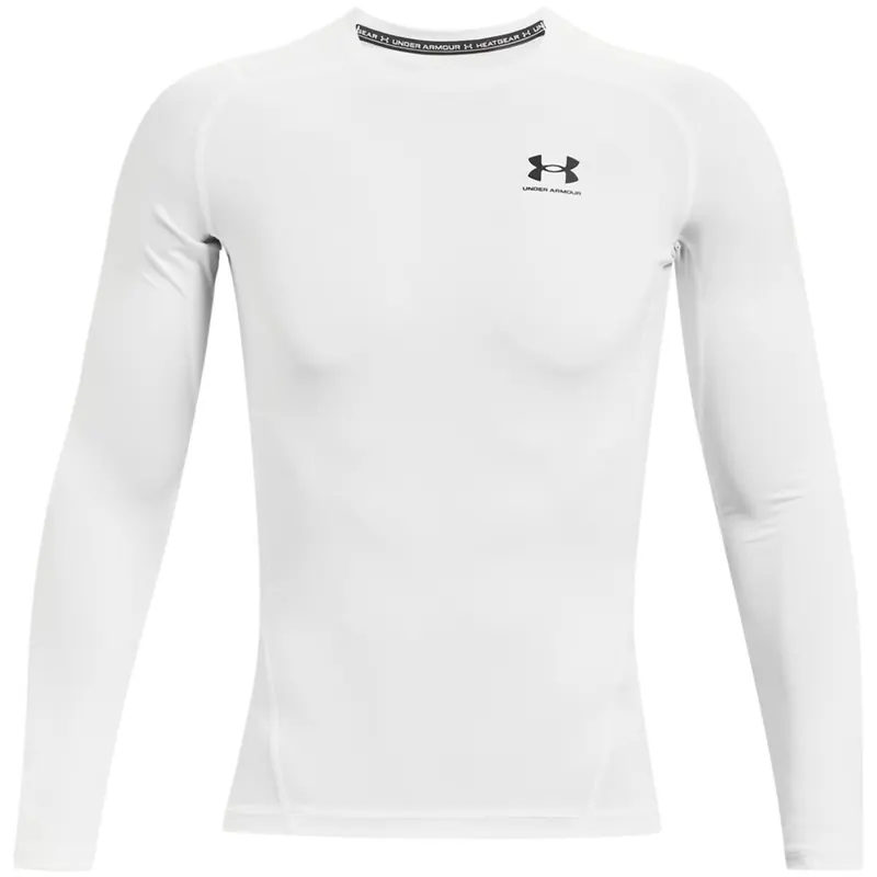 UNDER ARMOUR koszulka z długim rękawem treningowa UA HG Armour LS biała (M)