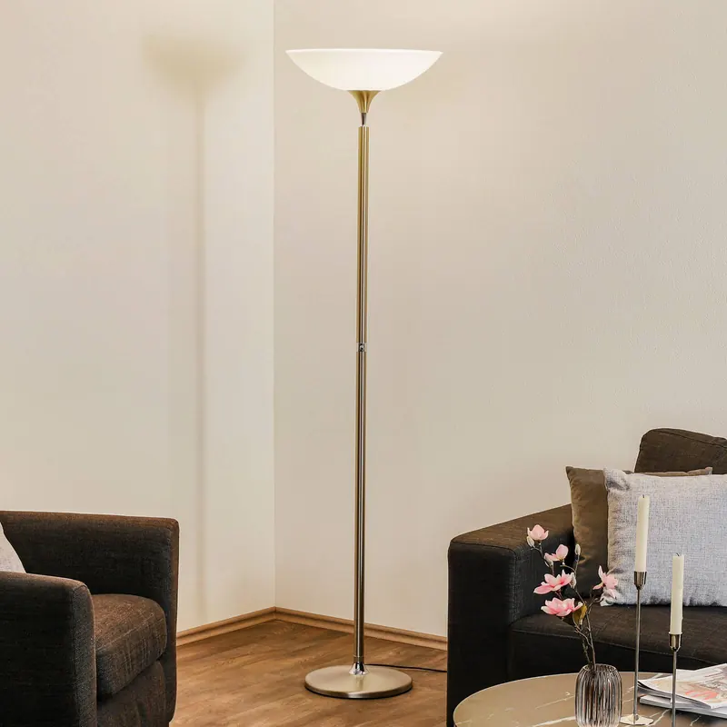 BANKAMP Opera lampa stojaca LED, nikiel