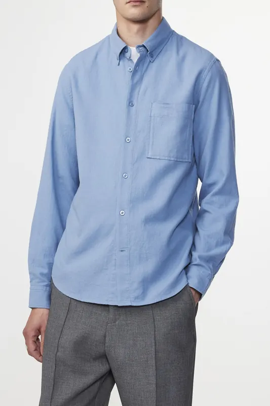 NN.07 Arne Bd 5159 Shirts Tink Blue Maat: XL | Casual Overhemden Outlet | Heren | Blauw
