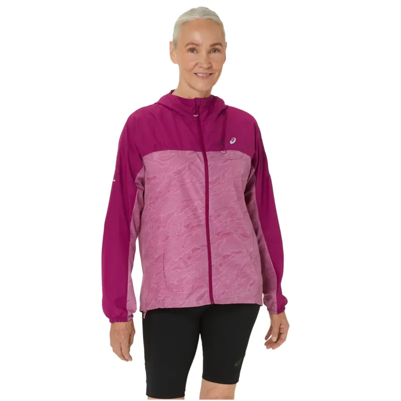 ASICS Fujitrail Packable Windbreaker 2012C977-500, Damskie, Fioletowe, kurtki, poliester, rozmiar: M