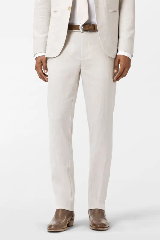 John Varvatos Mercer Pants - Slim Fit Pants With Welt Twine Maat: 56 | Tailored Broeken Outlet | Heren | Beige