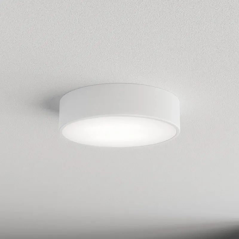 Lampa sufitowa Cleo, Ø 30 cm, IP20, biała, metal, E27