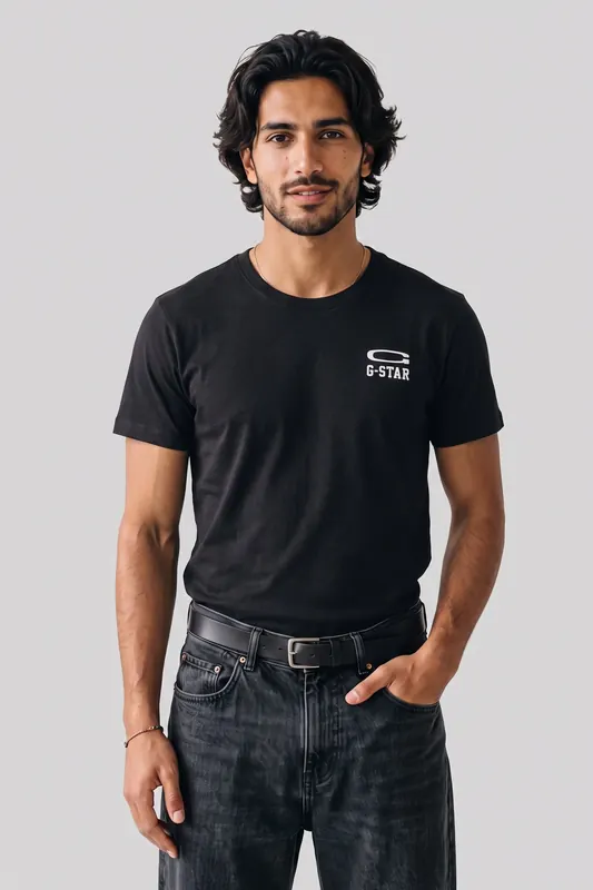 G-Star Chest Logo T-shirt Black Maat: XL | Basic T-Shirts Outlet | Heren | Zwart