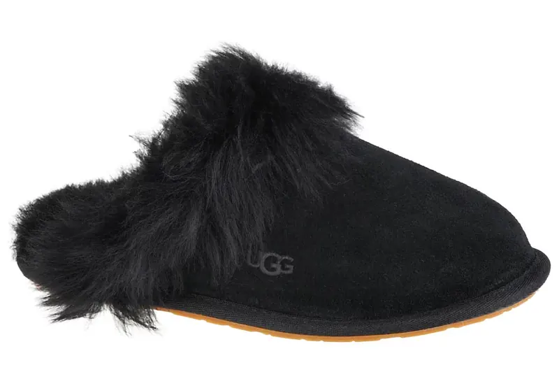UGG Scuff Sis Slipper 1122750-BLK, Damskie, Czarne, kapcie, skóra zamszowa, rozmiar: 37