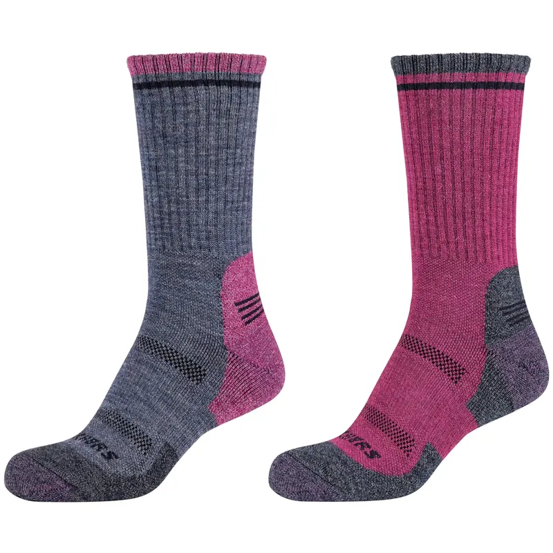 Skechers 2PPK Women Trail Wool Socks SK41105-5700, Damskie, Różowe, skarpetki, wełna, rozmiar: 35-38