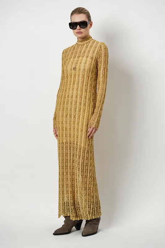 Dante6 Unique Lace Maxi Dress Tender Yellow Maat: S | Maxi Jurken Outlet | Dames | Geel