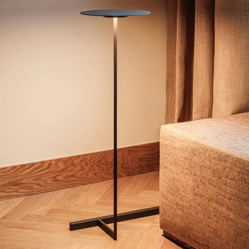 lampa stojąca LED Vibia Flat 96 cm szara L1, sączyniana