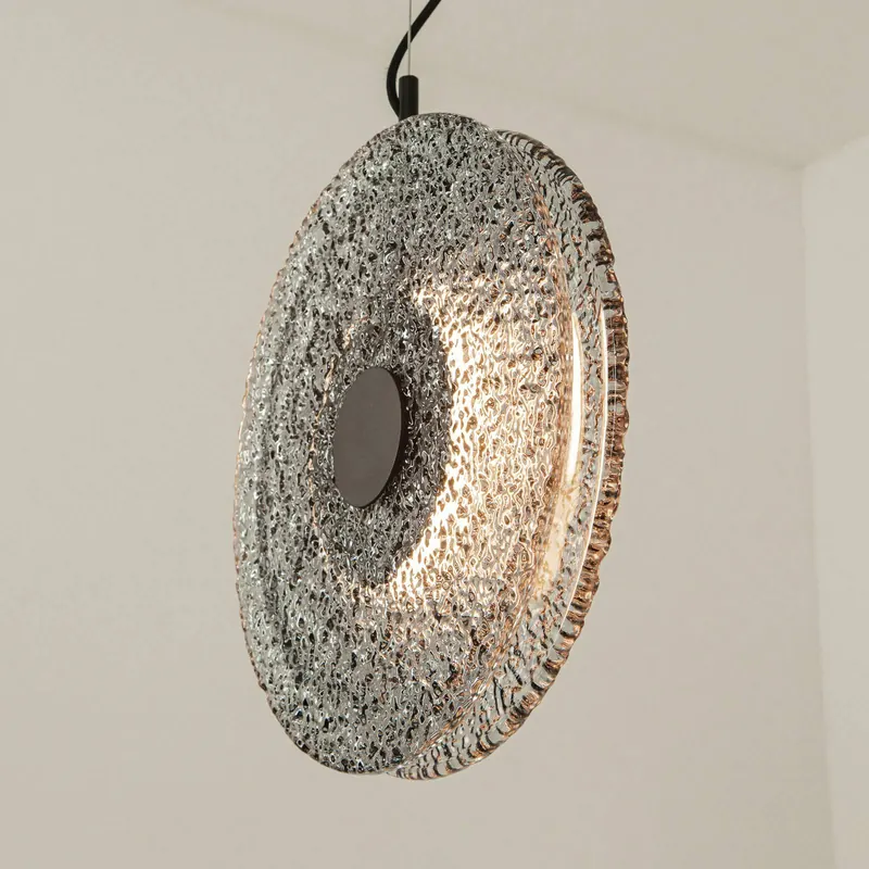 Lampa wisząca LED 23072, dymny szary, szkło, Ø 28 cm, 3000 K