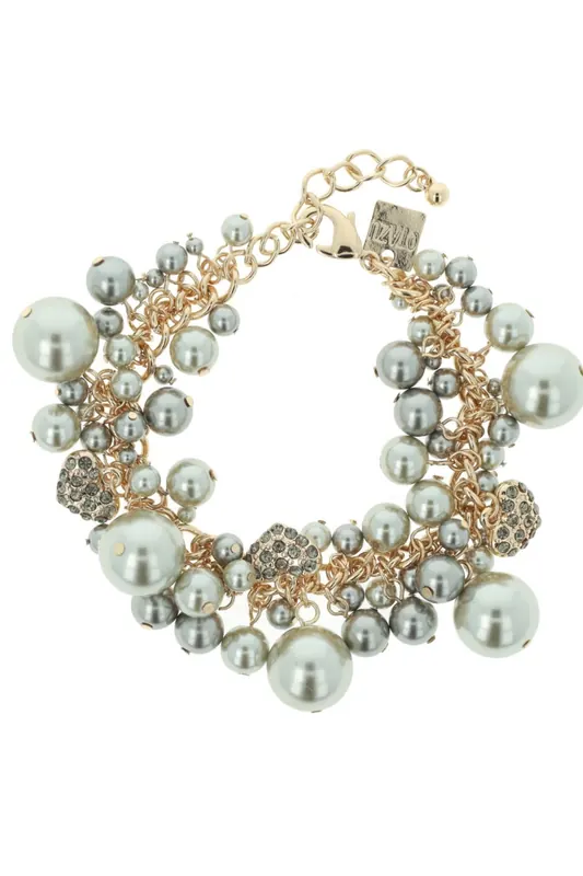 OTAZU Ultimate Pearl Bracelet Grey Maat: OS | Armbanden Outlet | Dames | Grijs