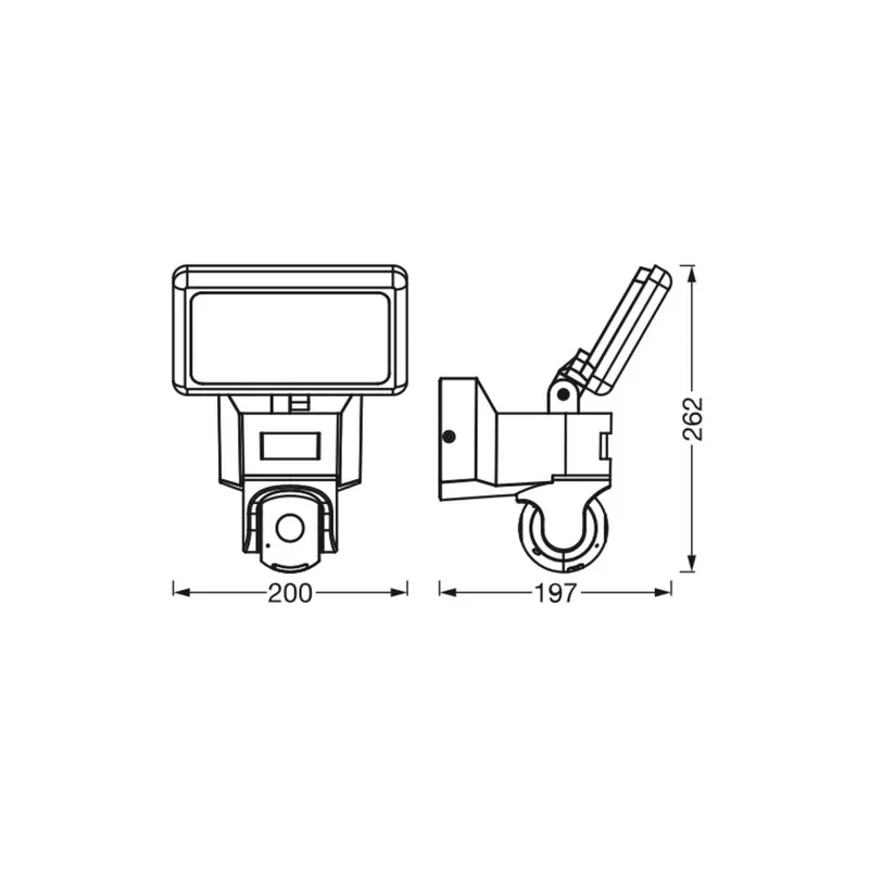 OSRAM SMART+ Kamera zewnętrzna LED WiFi FLOOD, grafitowa, czujnik IP44