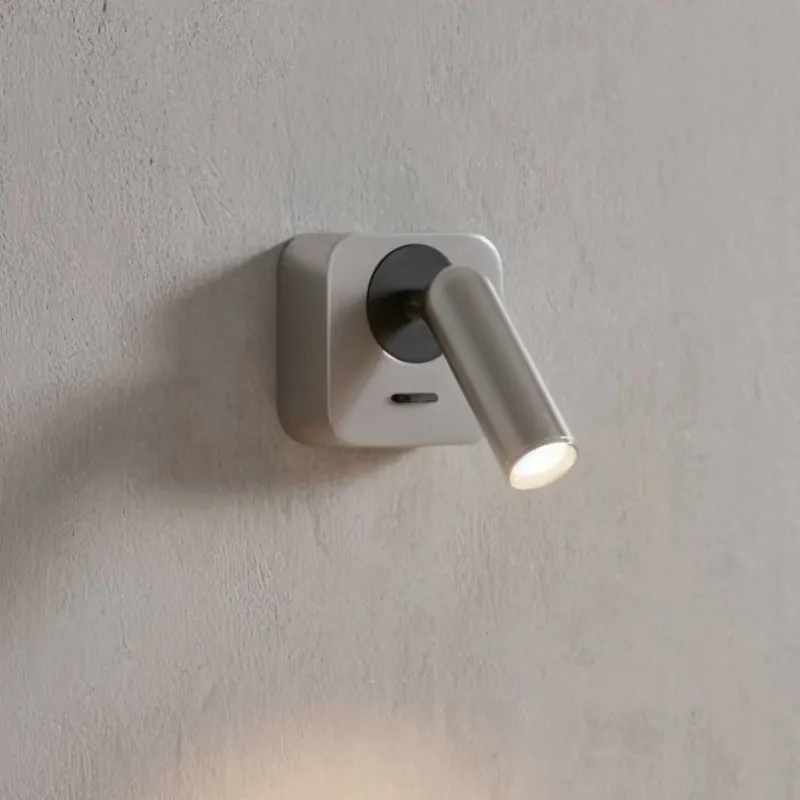 Ideal Lux reflektor ścienny LED Bean, niklowy, szerokość 7 cm