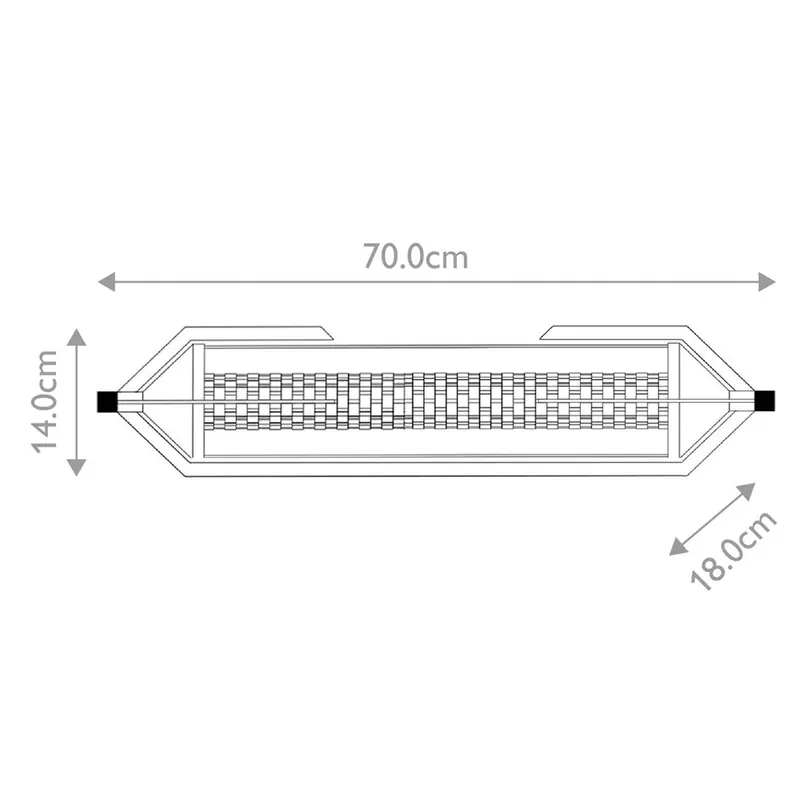 Kinkiet LED ESPADA, chrom polerowany Szerokość 70 cm Metal IP44