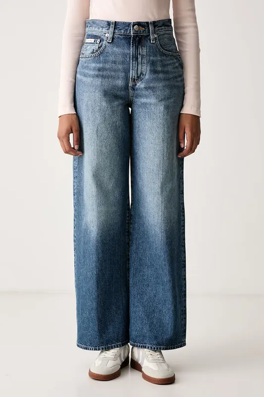 Calvin Klein Jeans jeansy wide leg damskie