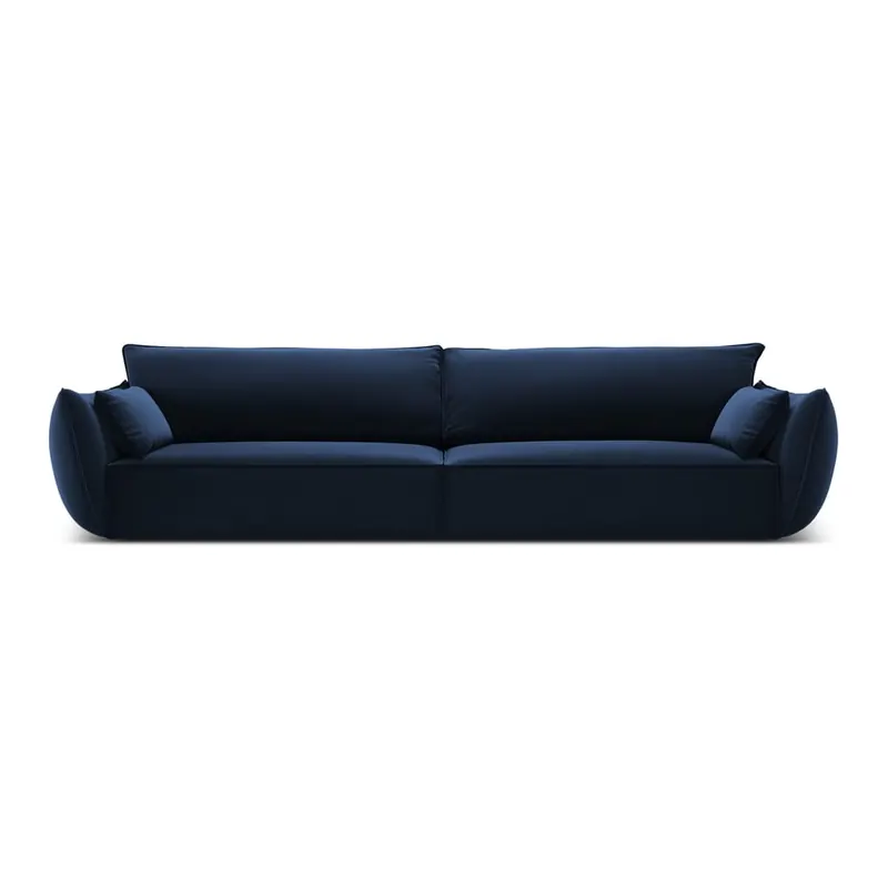 Ciemnoniebieska aksamitna sofa 248 cm Vanda – Mazzini Sofas