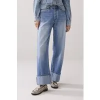 Summum Woman Straight Jeans Vintage Cotton Twill Vintage Blue Denim Maat: 32 | Straight Jeans Outlet | Dames | Blauw
