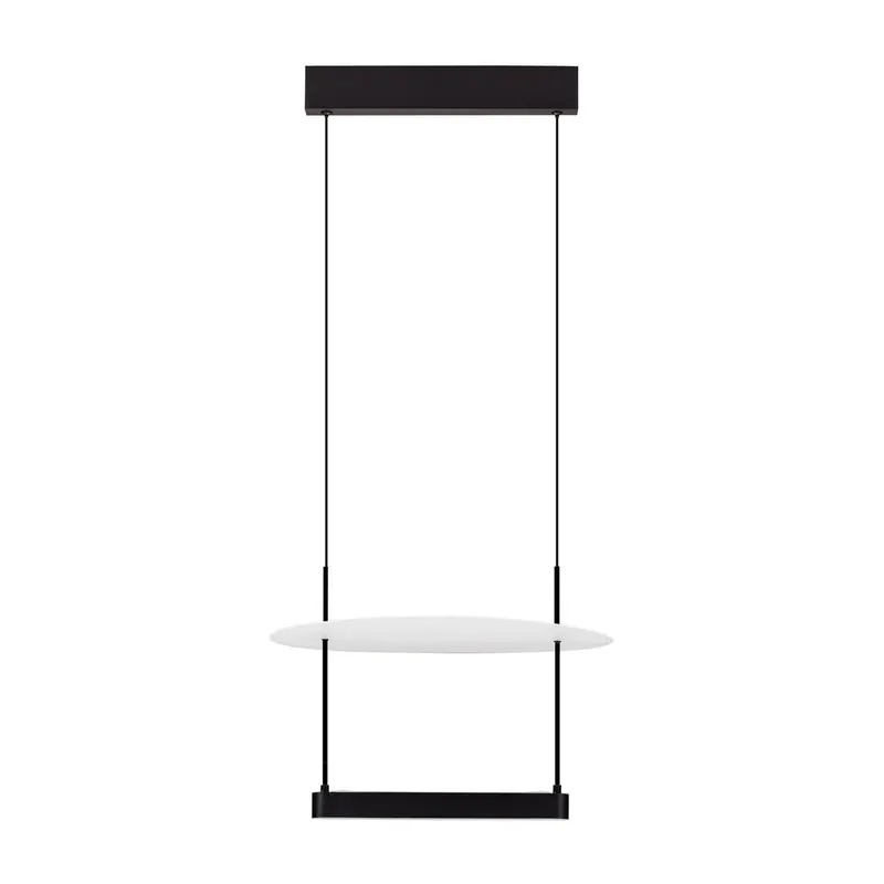 Biała/w kolorze matowej czerni aluminiowa lampa wisząca LED ze ściemniaczem ø 40 cm Diona – Nova Luce