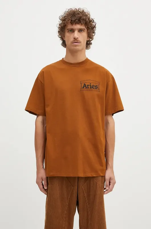 Aries t-shirt bawełniany Temple SS Tee