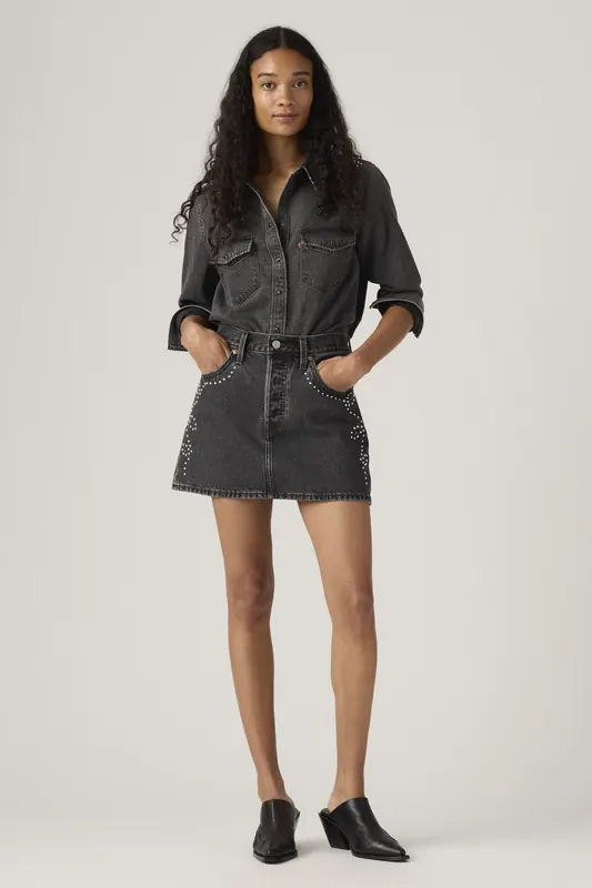 Levi's Icon Skirt Bejeweled Skirt Maat: W25 | Mini Rokken Outlet | Dames | Zwart
