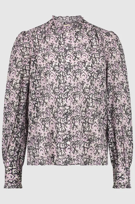 Circle of Trust Charlie Blouse Dried Rootz Maat: S | Longsleeves Outlet | Dames | Zwart