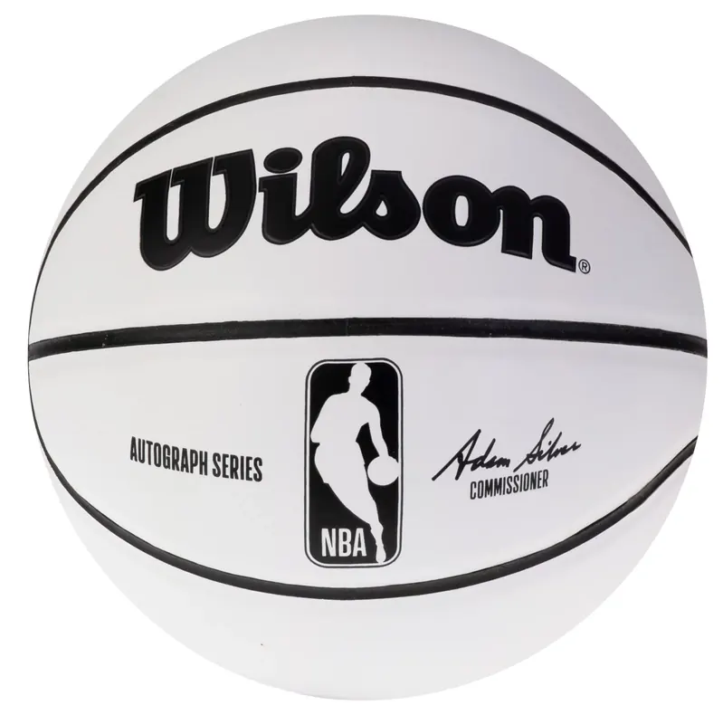 Wilson Autograph Mini Ball WTB3405XB, Unisex, Białe, piłki do koszykówki, skóra syntetyczna, rozmiar: 3
