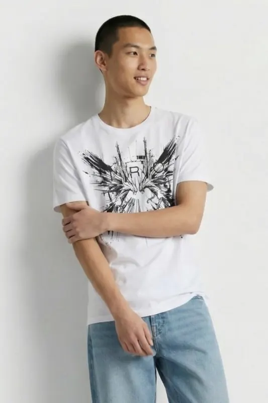 IRO Paris Eiko T-shirt White Maat: L | T-shirts met Print Outlet | Heren | Wit