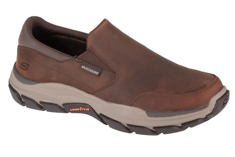 Skechers Respected - Calum 204480-CDB, Męskie, Brązowe, półbuty, skóra licowa, rozmiar: 41,5