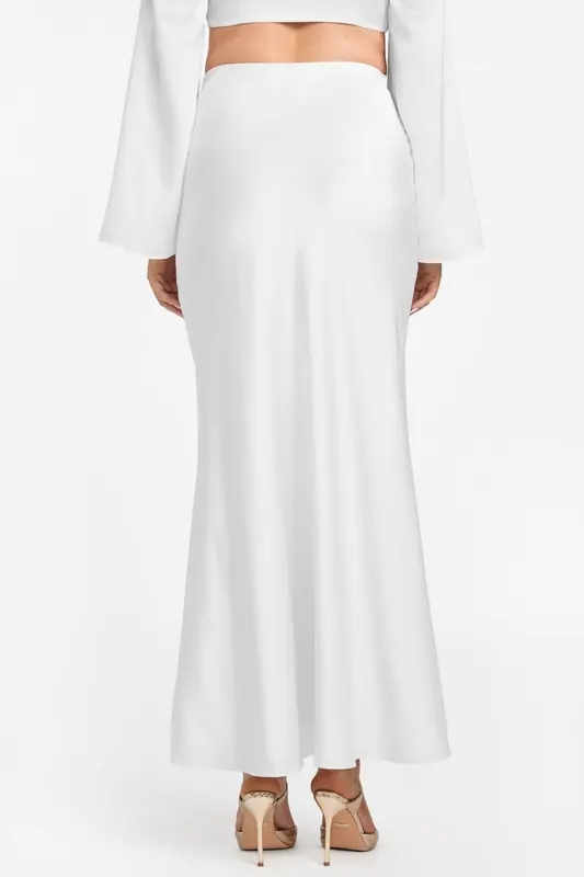 GUESS Monica Long Skirt White Peaks Maat: 46 | Maxi Rokken Outlet | Dames | Wit