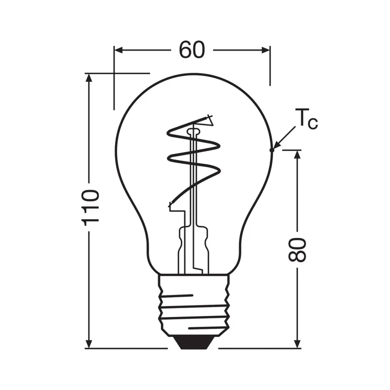 OSRAM LED Vintage E27 4,6W 2.200K Spiral Filament clear ściemniana