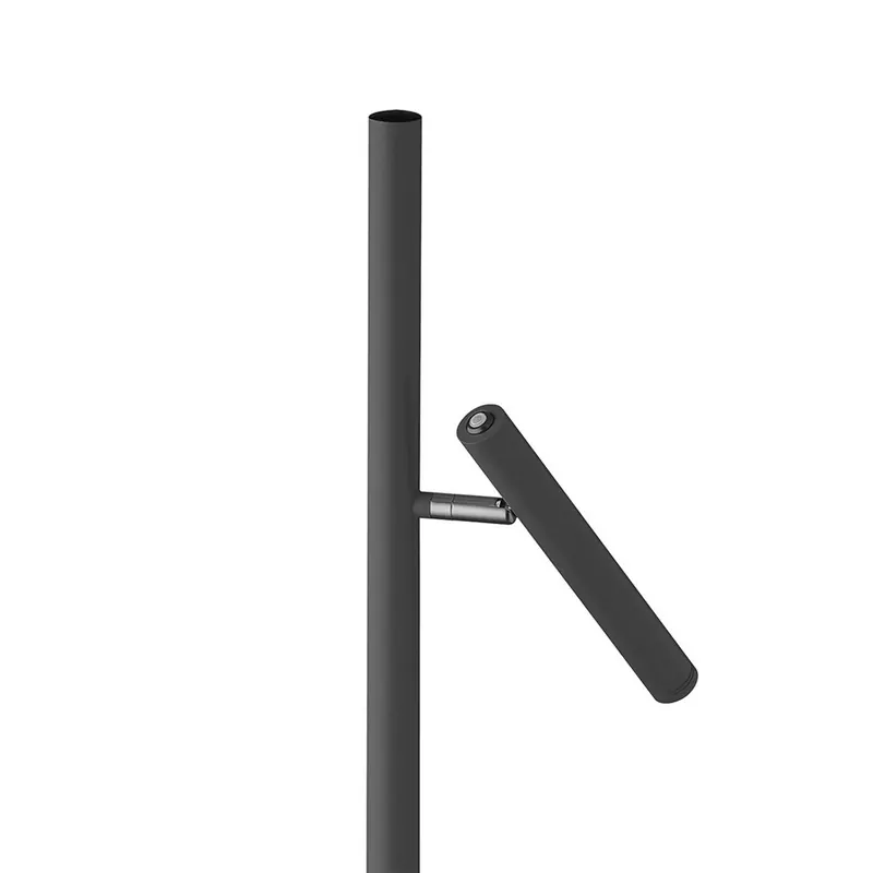 Lampa stojąca LED na akumulator Streak-B, wysokość 134 cm, czarna, metalowa