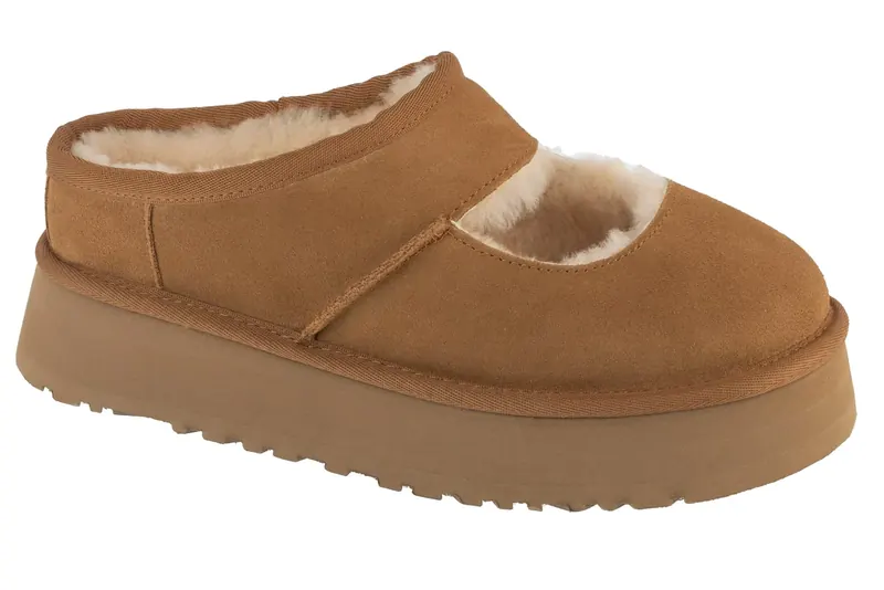 UGG W Bea Mary Jane 1167612-CHE, Damskie, Brązowe, kapcie, skóra zamszowa, rozmiar: 38