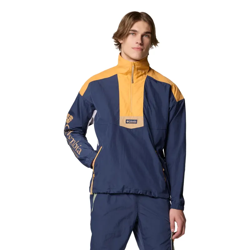 Columbia Riptide II Retro Windbreaker Anorak 2121681466, Męskie, Granatowe, kurtki, poliester, rozmiar: M