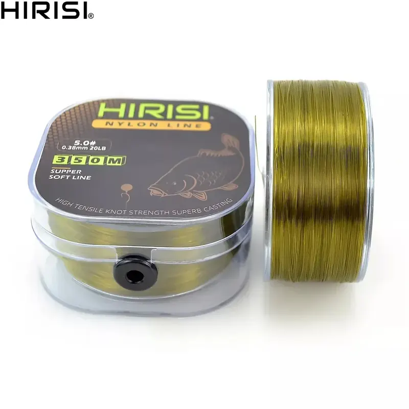 Hirisi 350m Super mocna żyłka wędkarska Japonia Monofilament Nylon Żyłka karpiowa Akcesoria wędkarskie Żyłka nylonowa