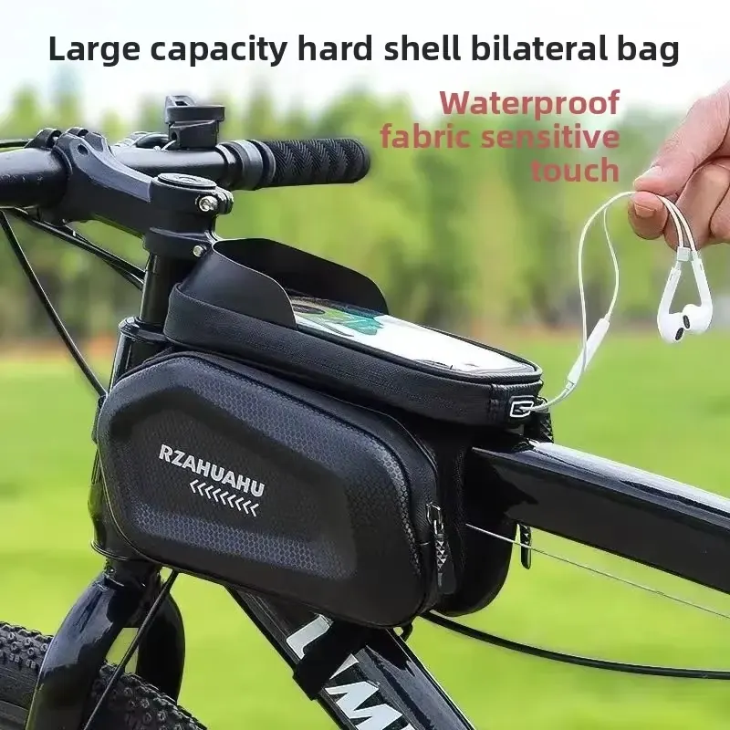 Torby rowerowe, torba na ramę rowerową mocowana na górną rurę, etui na telefon z ekranem dotykowym, torba do przechowywania, torba rowerowa MTB/szosowa, akcesoria i części rowerowe