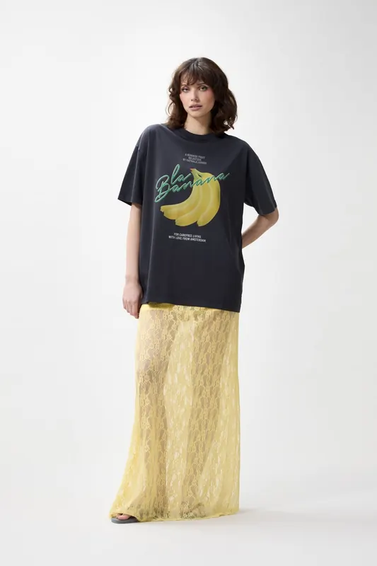 Catwalk Junkie Oversized Graphic Tshirt Dark Grey Maat: 36 | Tops Outlet | Dames | Grijs